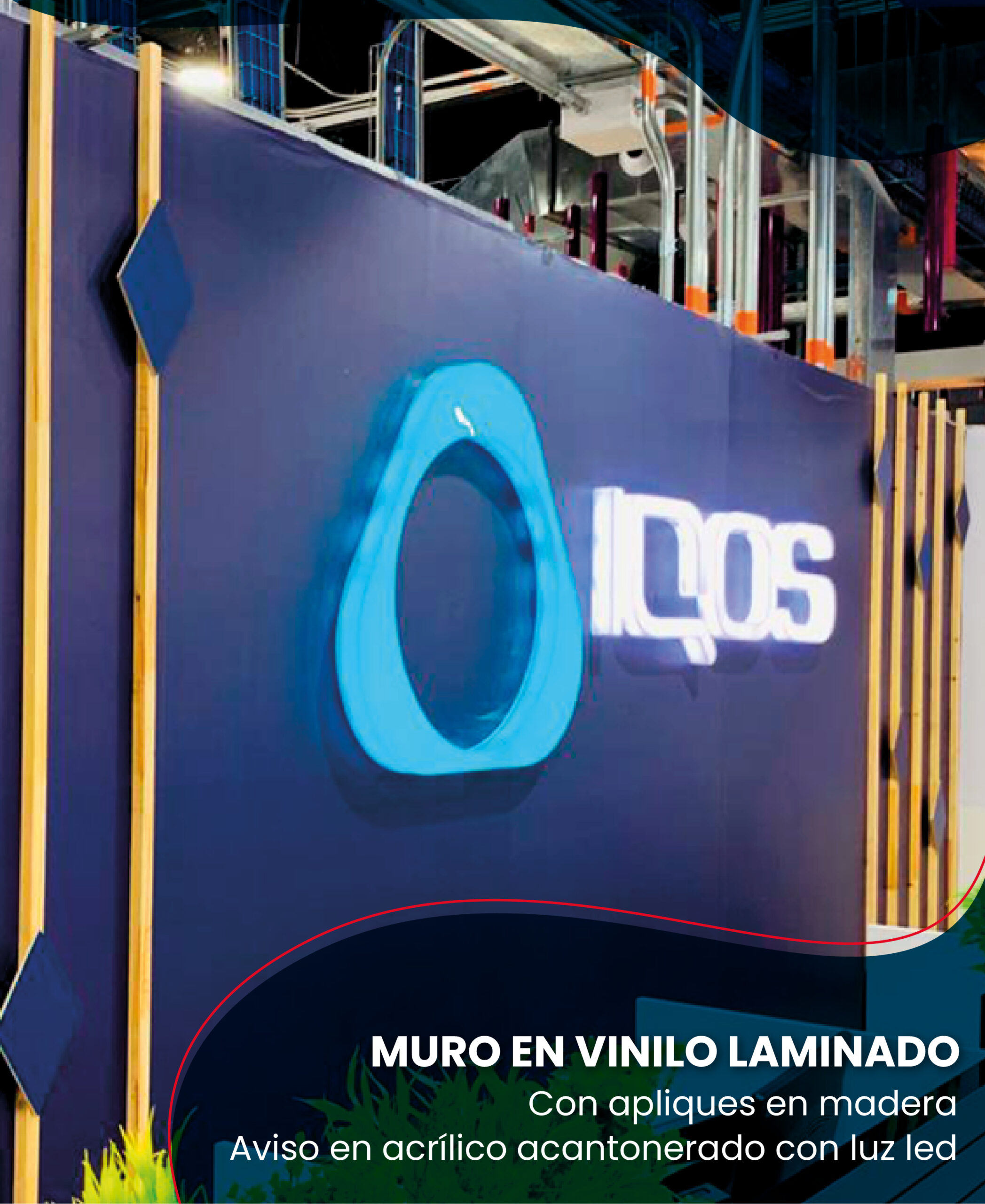 Muro en vinilo laminado